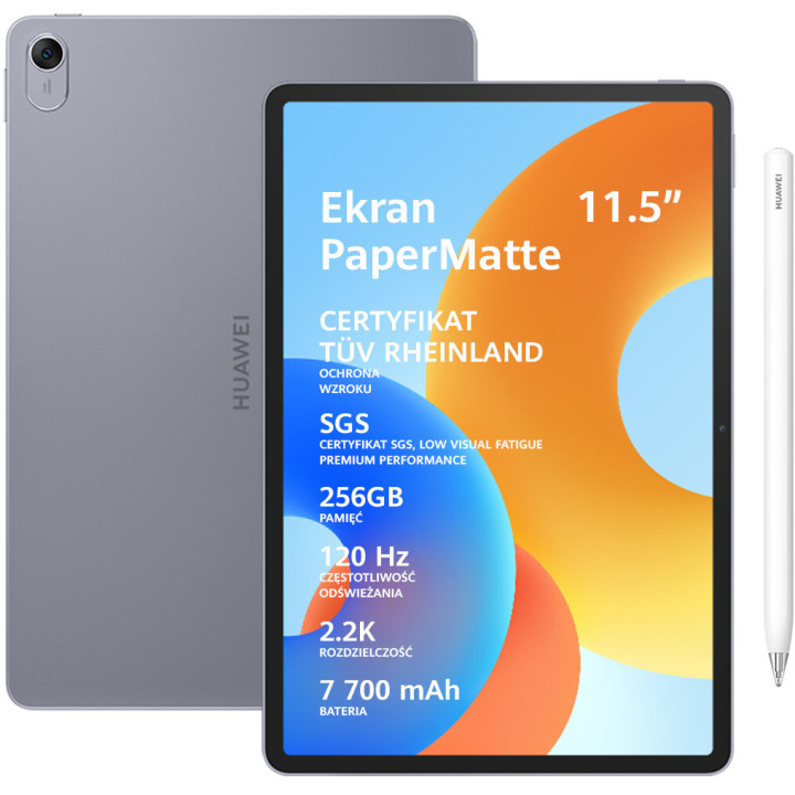 Планшет Huawei MatePad 2.gen. 11,5" 8/256GB Wi-Fi Space Gray + M-Pencil 3 gen (BartokR-W09FK)