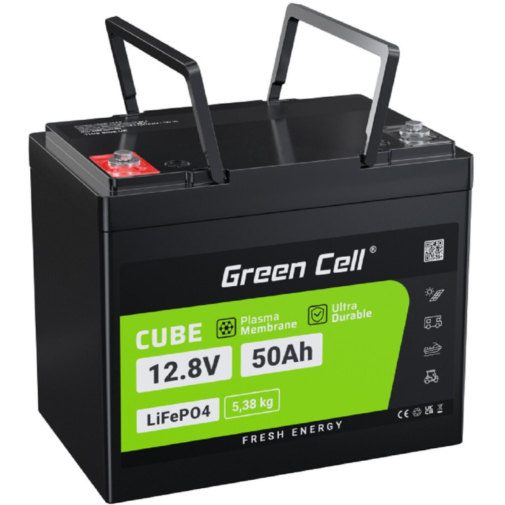 Акумулятор Green Cell LiFePO4 CUBE 50Ah 12.8V BSM (LFPGC12V50AH)