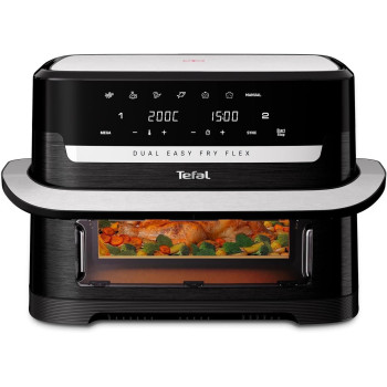 Мультипіч Tefal EY9228E0 Flex Dual Easy Fry 9 л, дві зони приготування, Flex Cook, Black