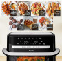 Мультипіч Tefal EY9228E0 Flex Dual Easy Fry 9 л, дві зони приготування, Flex Cook, Black