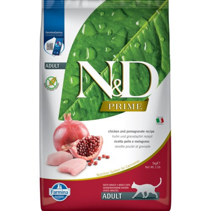 Корм для котів Farmina N&D Prime Cat Chicken & Pomegranate Adult 5 кг