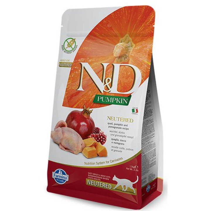 Корм для котів Farmina N&D Pumpkin Sterilized Перепілка з гарбуз i гранат 5 кг