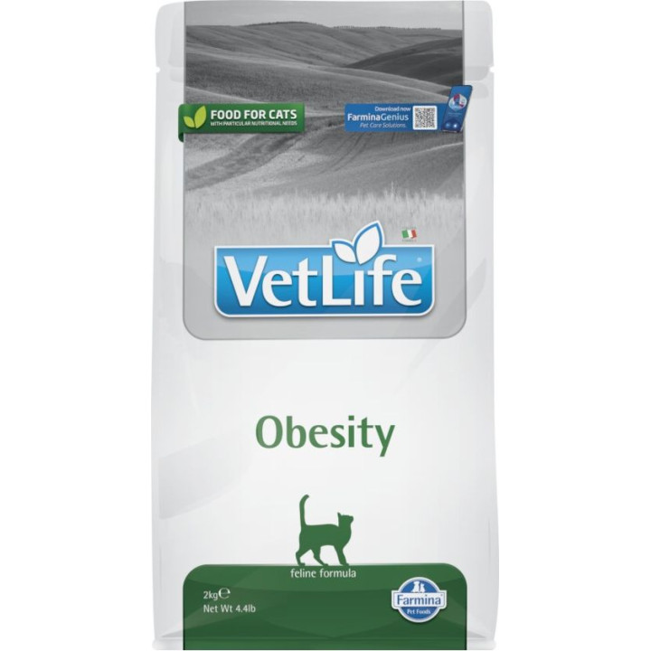 Корм для котів Farmina Vet Life Natural Diet Cat Obesity 5 Kg