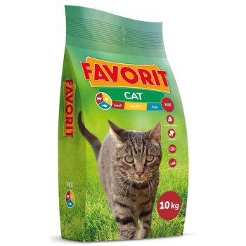 Корм для котів FAVORIT Mix Яловичина з птицею i риба 10 кг