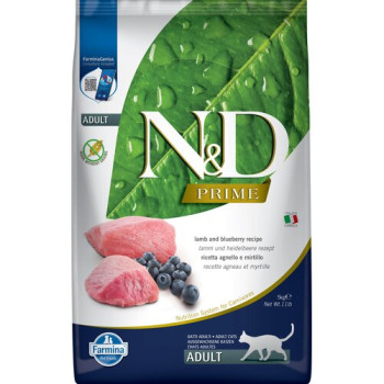 Корм для котів Farmina N&D Prime Баранина з чорниця Adult 5 кг