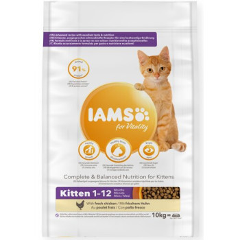 Корм для котів IAMS For Vitality Kitten Курка 10 кг