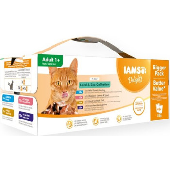 Корм для котів IAMS Delights Риба в желе (48 x 85 г)