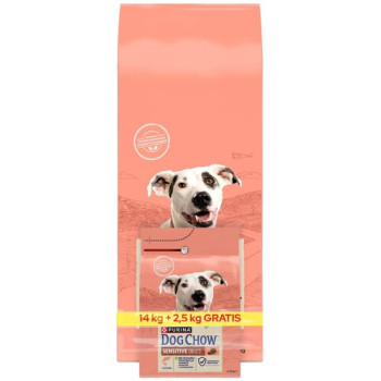 Корм для собак Purina Dog Chow Sensitive лосось 14 кг + 2.5 кг