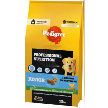 Корм для собак Pedigree Junior Professional Nutrition птиця з овочами 12 кг