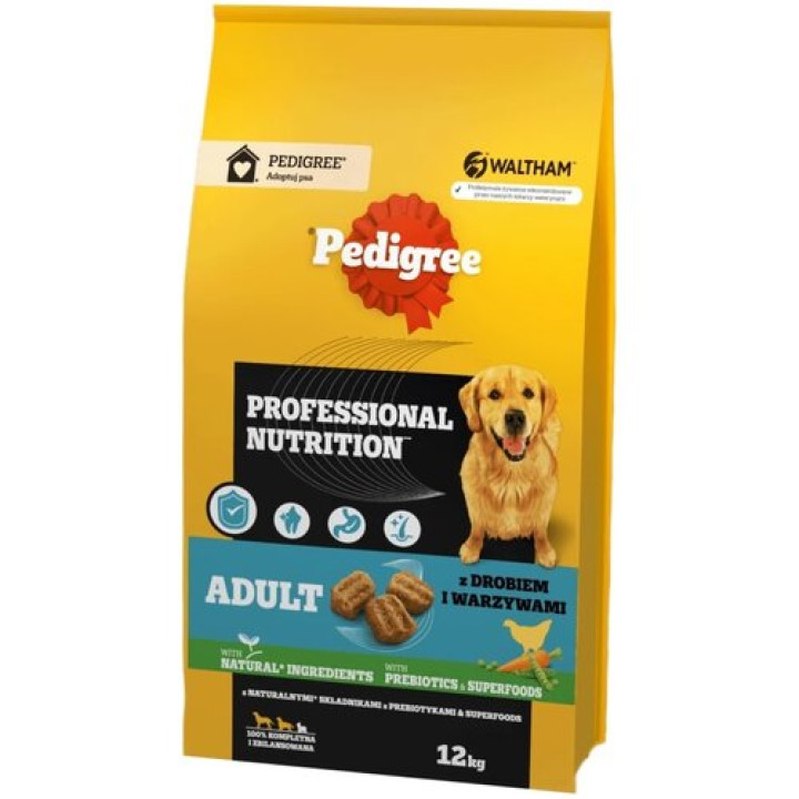 Корм для собак Pedigree Professional Nutrition Adult з Птиця таовочі 12 кг
