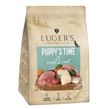 Корм для собак сухий Luger's Puppy's Time Телятина з тріска 3 кг