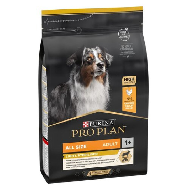 Корм для собак Purina Pro Plan All Size Adult Light Sterilised курка 3 кг