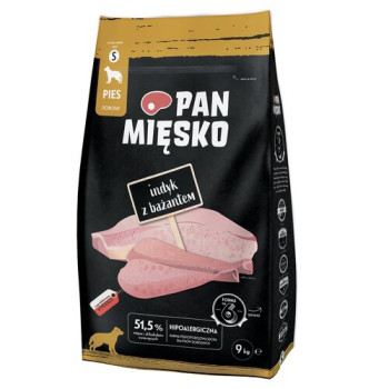Корм для собак PAN MIĘSKO індичка з bażantem S 9 кг