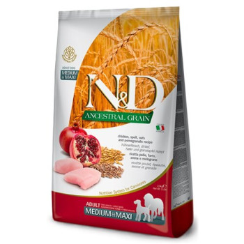 Корм для собак Farmina N&D Ancestral grain Adult курка з плоди гранату 2.5 кг