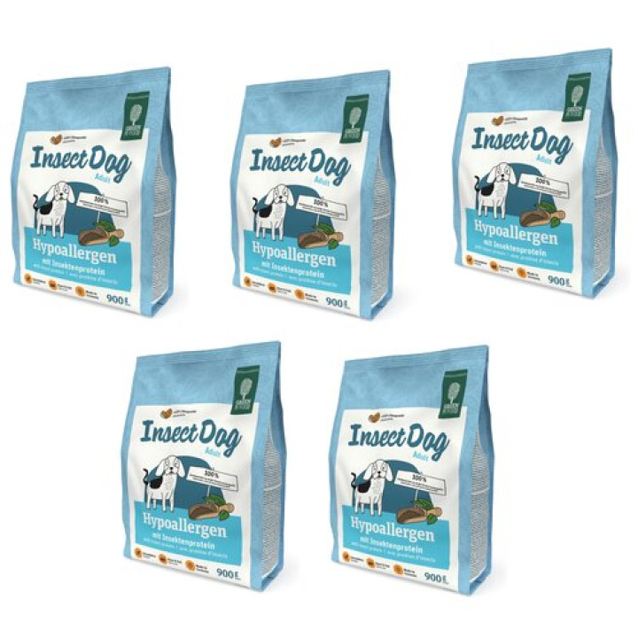 Корм для собак GREEN PETFOOD InsectDog Hypoallergen комахи 5 x 900 г
