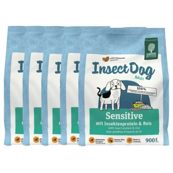 Корм для собак GREEN PETFOOD InsectDog Sensitive білкові комахи з рисом 5 x 900 г