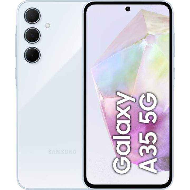 Смартфон Samsung Galaxy A35 5G 6/128GB 6.6" 120Hz Awesome Iceblue (SM-A356BLBBEUE)