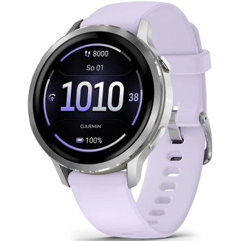 Смарт годинник Garmin Venu 4 41 mm Silver with Periwinkle Silicone Band (010-03013-01/41)