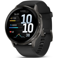 Смарт годинник Garmin Venu 4 41 mm Slate with Black Silicone Band (010-03013-02/42)