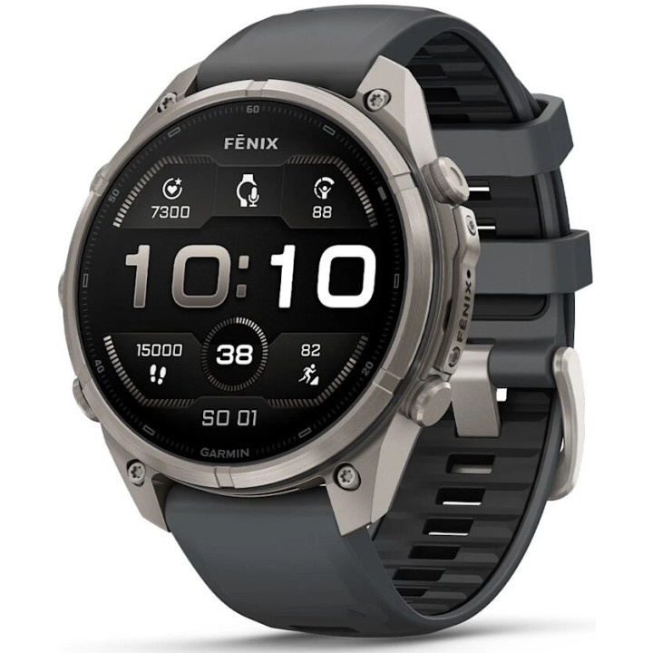 Смарт годинник Garmin Fenix 9 Pro 51mm inReach Titanium with Graphite/Black Silicone Band (010-04337-25/26)