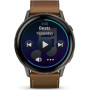 Смарт годинник Garmin Venu 4 45 mm Slate with Brown Leather Band (010-03014-03)