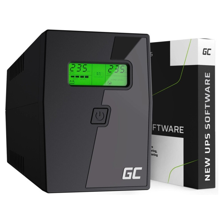 Джерело безперебійного живлення UPS Green Cell UPS01 600VA 360W Power Proof (UPS01LCD)