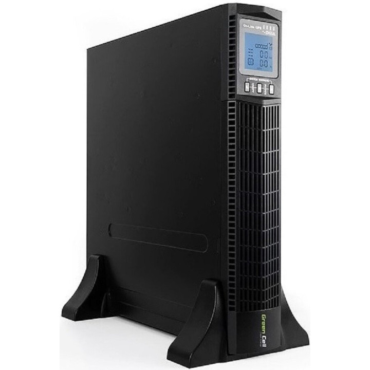 Джерело безперебійного живлення UPS Green Cell UPS13 RTII 1000VA 900W з дисплеєм LCD Чиста синусоїда
