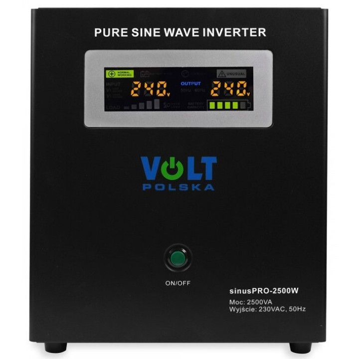 Джерело безперебійного живлення UPS Volt Polska Sinus Pro 24/230V 2500VA 1800W (3SP250024W) Чиста синусоїда