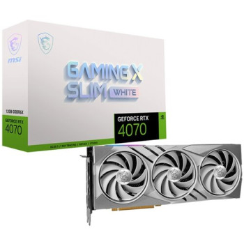 Відеокарта MSI GeForce RTX 4070 GAMING X SLIM WHITE 12G (912-V513-441, 912-V513-274)