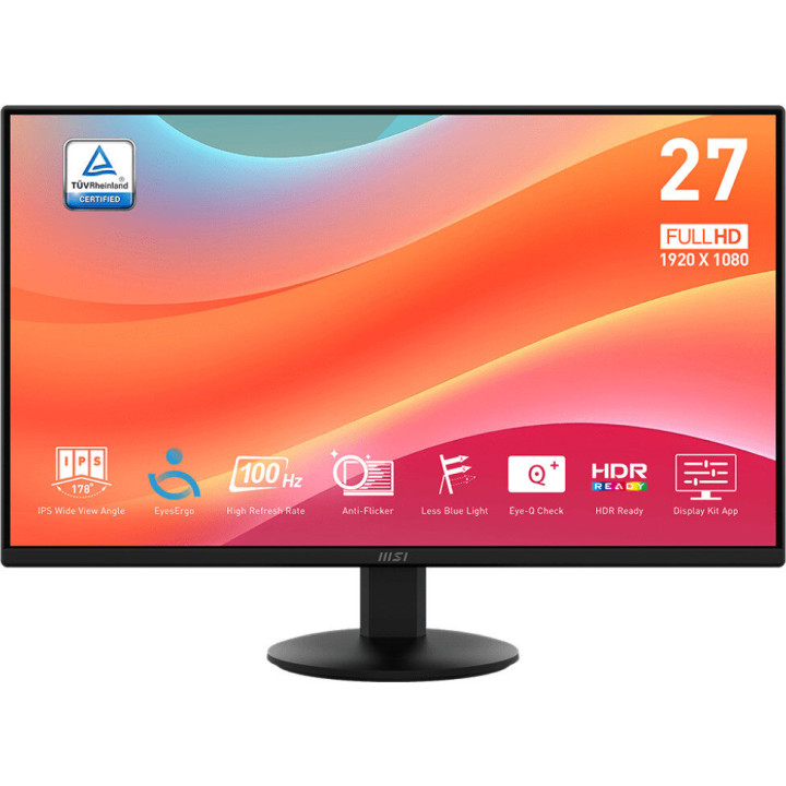 Монітор Msi Pro MP272L 27" 1920x1080px IPS 100Hz 1 ms [MPRT] (PROMP272L)
