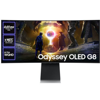 Монітор Samsung Odyssey G8 LS34DG850SUXDU 34.1" OLED 3440x1440px 175Hz 0.03 ms [GTG] Curved