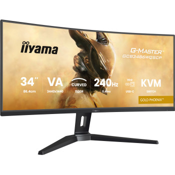 Монітор iiyama G-Master 34" 3440x1440px 240Hz 0.4 ms [MPRT] Curved (GCB3486WQSCP-B1)