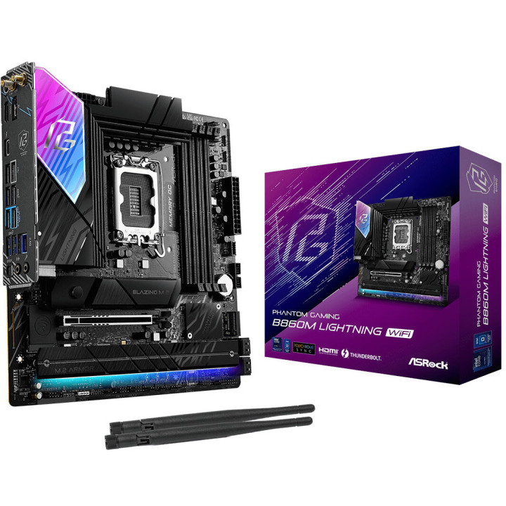 Материнська плата ASRock B860M Phantom Gaming Lightning WiFi