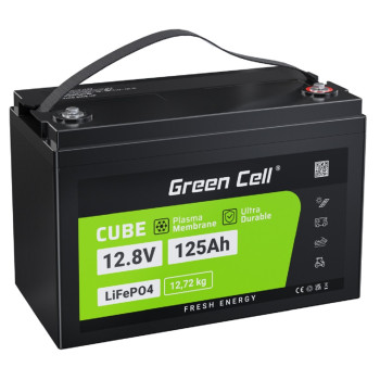 Акумулятор для ДБЖ Green Cell LiFePO4 12V 12.8V 125Ah (CAV13) 13kg