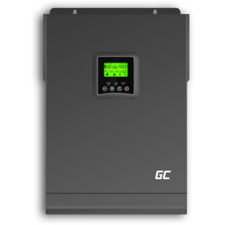 Гібридний сонячний інвертор Green Cell INVSOL04 Off Grid з MPPT 145А 48VDC 230VAC 3kW Чиста синусоїда