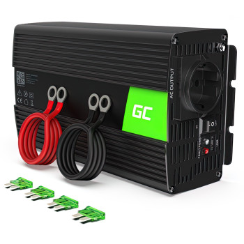 Інвертор Green Cell 12V/230V 1000W/2000W Чиста синусоїда (INV09)