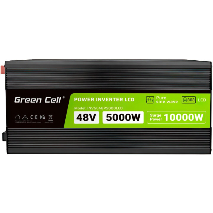 Інвертор Green Cell 48V/230V 5000W/10000W (INVGC48P5000LCD)