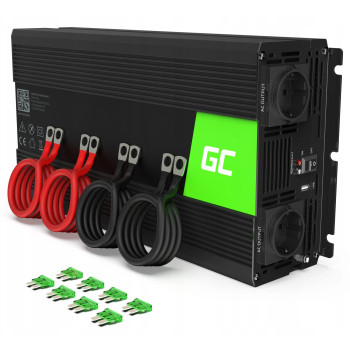 Інвертор Green Cell 12V/230V 3000W/6000W Чиста синусоїда (‎INV15)