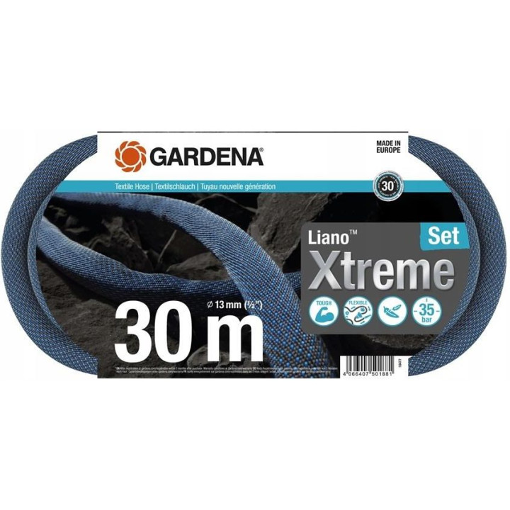 Текстильний садовий шланг GARDENA Liano Xtreme Set 13 мм (1/2"), 30 м (18477-20)